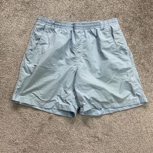 Columbia Backcast PFG Omni Shade Water Shorts Boys XL Light Blue Fishing Outdoor